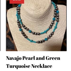 Navajo Pearl and Turquoise Necklace